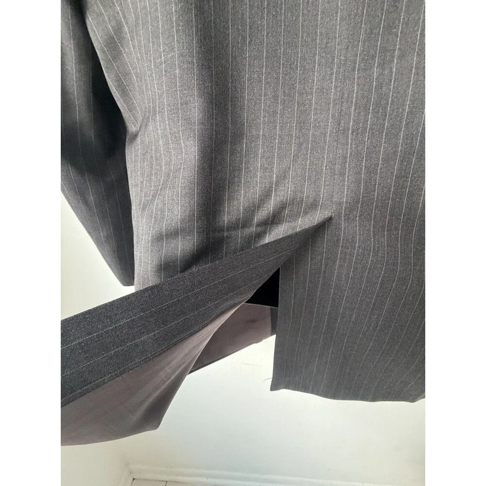 Brooks Brothers 1818 Madison 44L Gray Pinstripe Wool Sport Coat Blazer USA